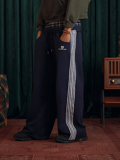 Layer Double Waist Baggy Sweatpants