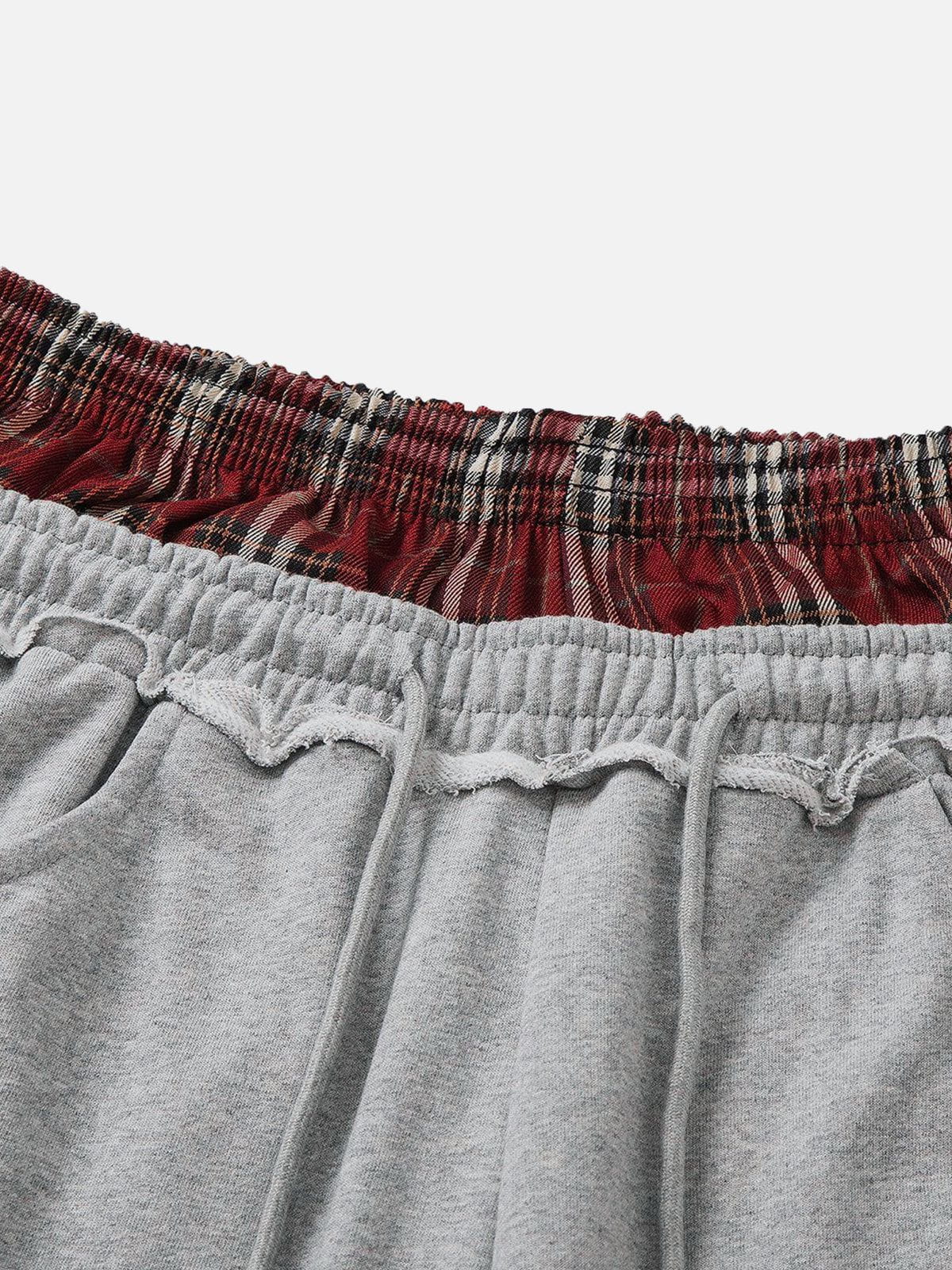 Layer Double Waist Baggy Sweatpants