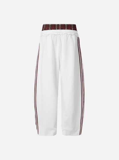 Layer Double Waist Baggy Sweatpants
