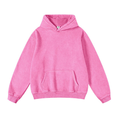 FADE CRAFT Unisex Oversized Acid Wash Hoodie Pullover