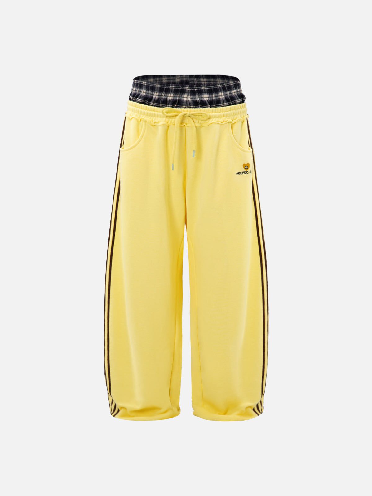 Layer Double Waist Baggy Sweatpants