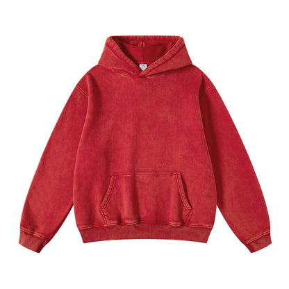 FADE CRAFT Unisex Oversized Acid Wash Hoodie Pullover