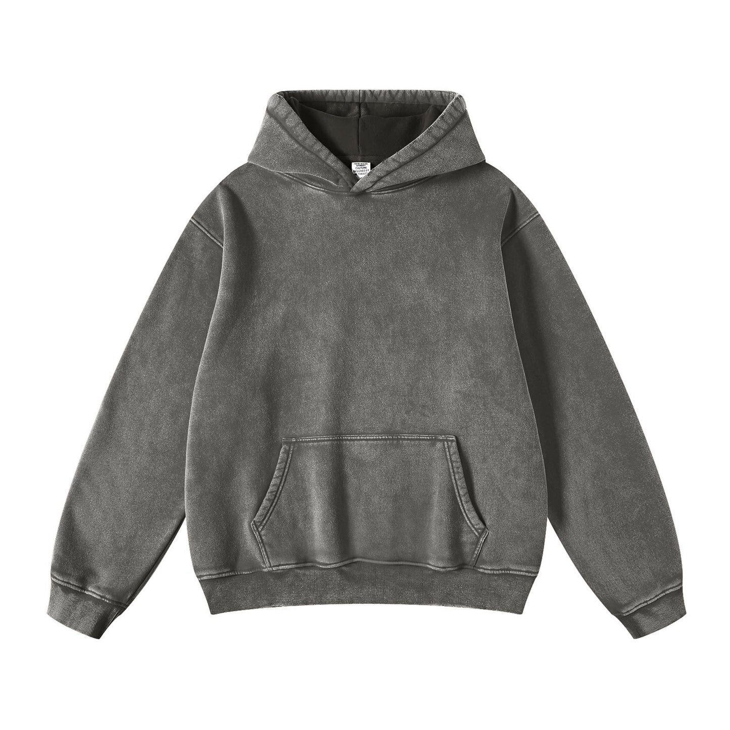 FADE CRAFT Unisex Oversized Acid Wash Hoodie Pullover