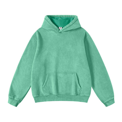 FADE CRAFT Unisex Oversized Acid Wash Hoodie Pullover