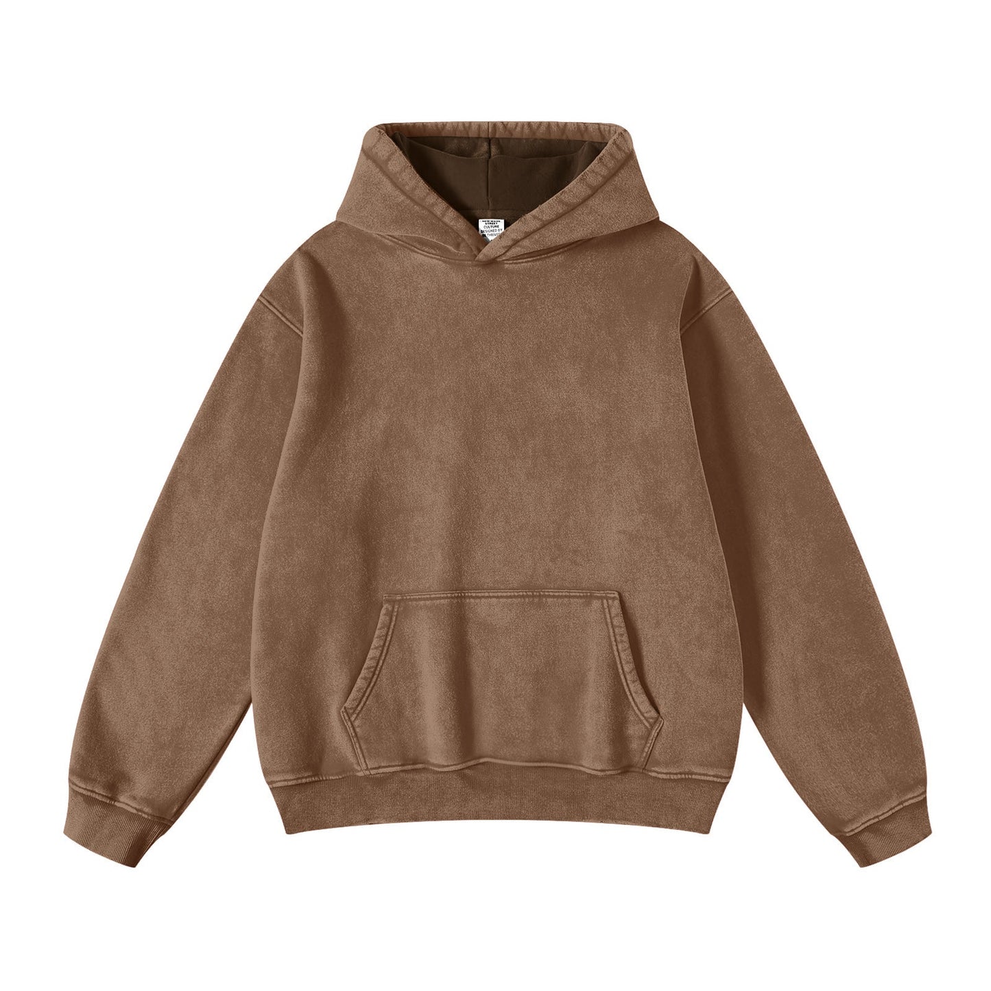 FADE CRAFT Unisex Oversized Acid Wash Hoodie Pullover