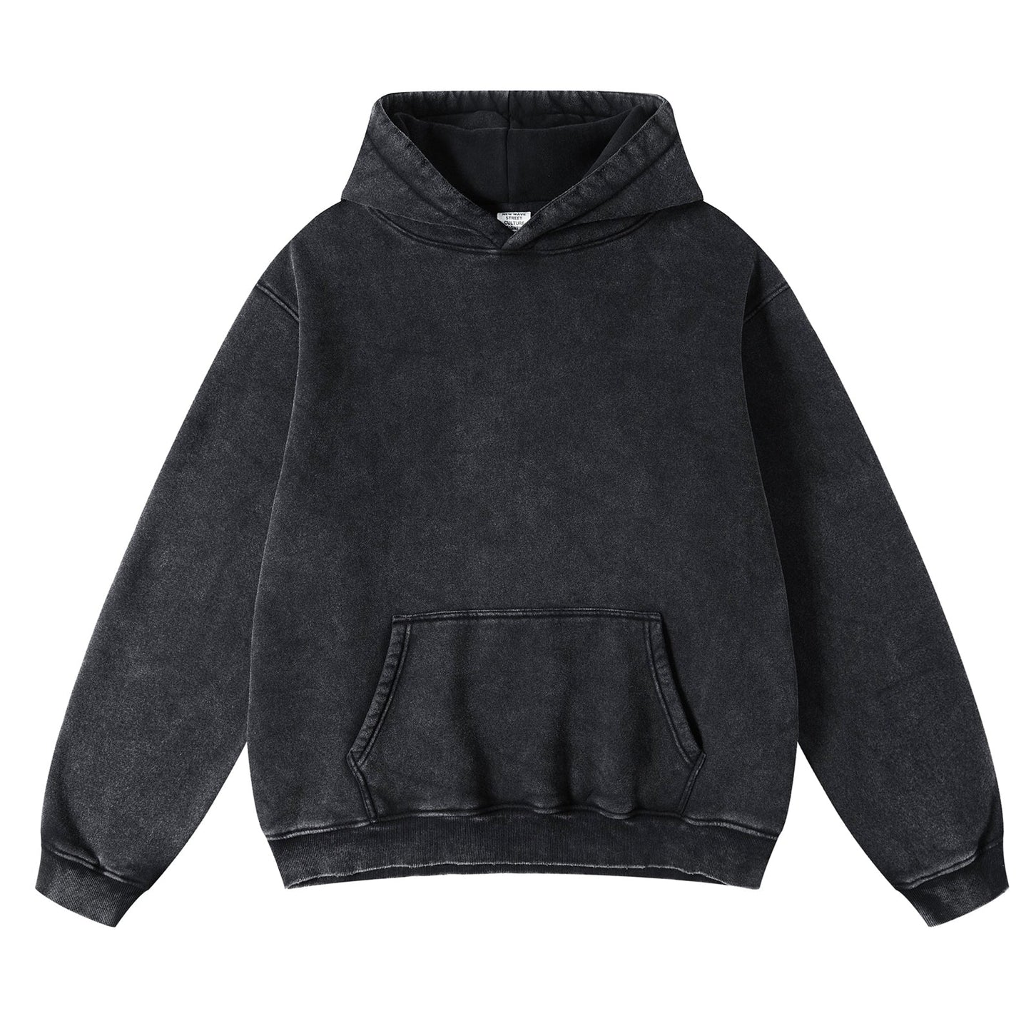 FADE CRAFT Unisex Oversized Acid Wash Hoodie Pullover