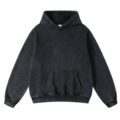 FADE CRAFT Unisex Oversized Acid Wash Hoodie Pullover