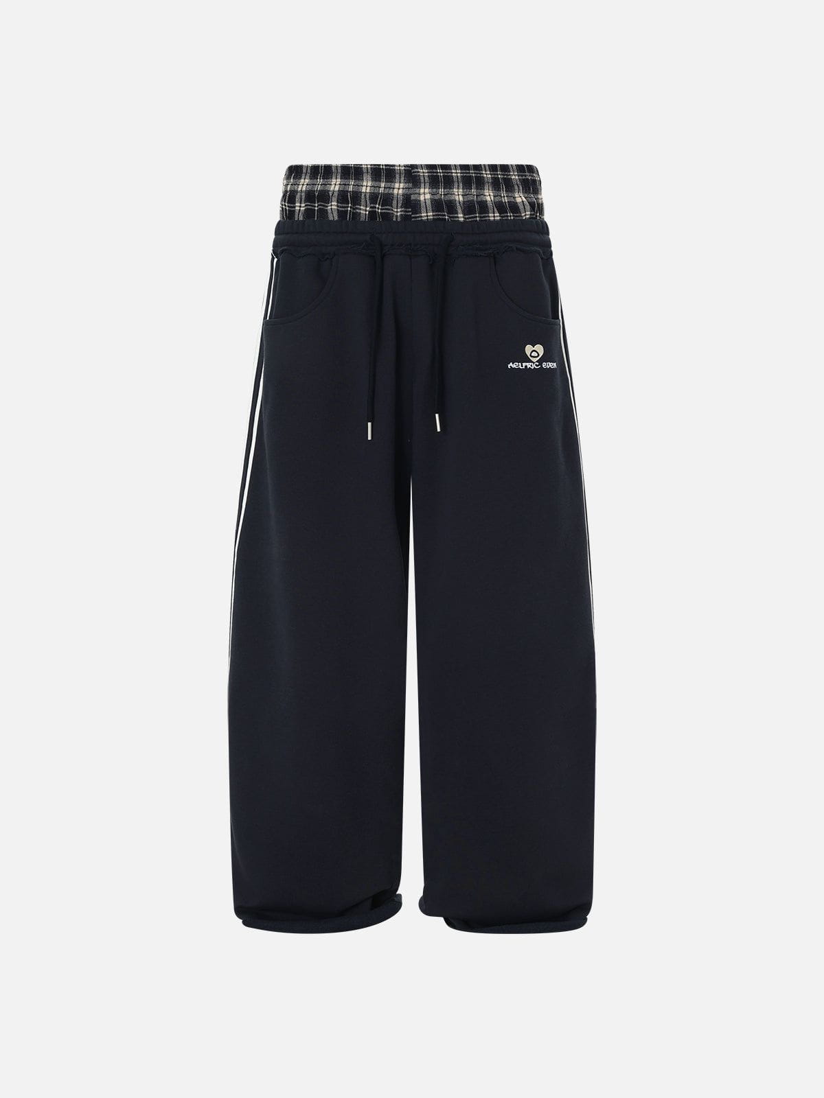 Layer Double Waist Baggy Sweatpants
