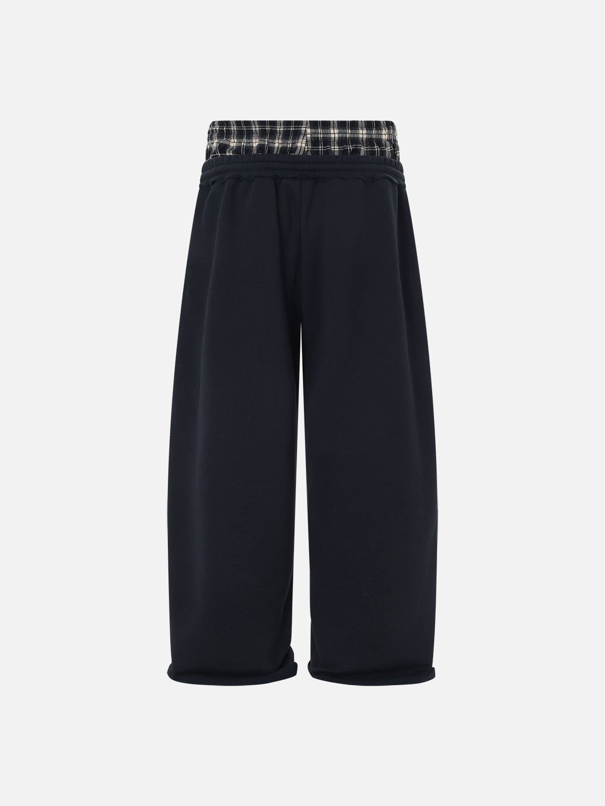 Layer Double Waist Baggy Sweatpants