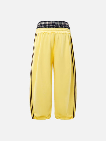 Layer Double Waist Baggy Sweatpants