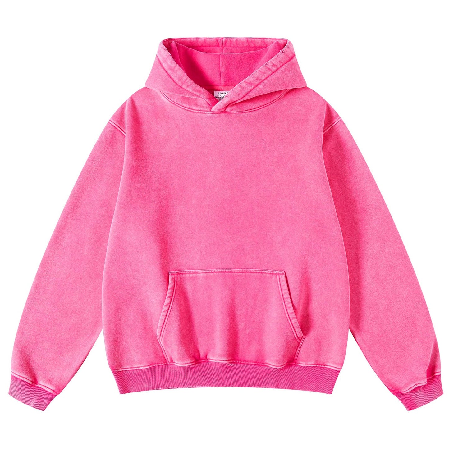 FADE CRAFT Unisex Oversized Acid Wash Hoodie Pullover